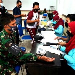 Suasana kegiatan donor darah dalam rangka sambut hari jadi Lombok Timur