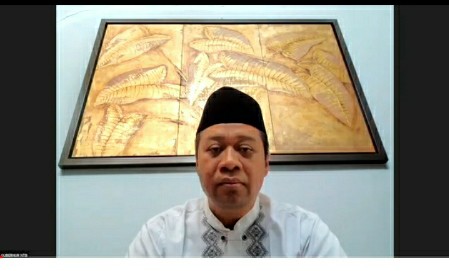 Gubernur NTB H Zulkieflimansya saat menghadiri acara Hultah NWDI ke-86 via zoom meeting