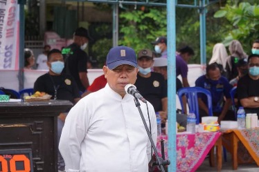 Bupati Lombok Timur HM Sukiman Azmy saat membuka Turnamen Larpa Cup III 2022