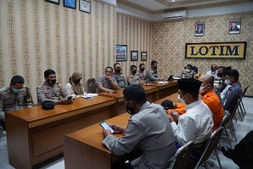 Bupati Lombok Timur HM Sukiman Azmy mengikuti Rakor yang digelar Kapolri guna membahas pengamanan Idul Fitri