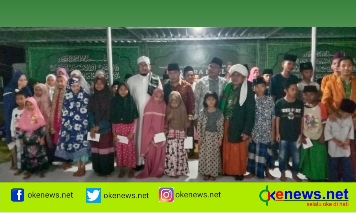 Anggota DPRD Kabupaten Lombok Tengah Lalu Muniban saat mengadakan santunan yatim dan kaum duafa di Yayasan Tiga Wali beberapa hari lalu