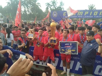 Para juara Liga 2 PSSI Lombok Timur