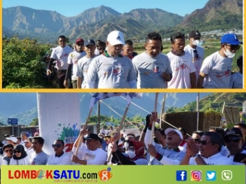 Bupati LomboknTimur menghadiri pelepasan Rinjani Color Run di Sembalun